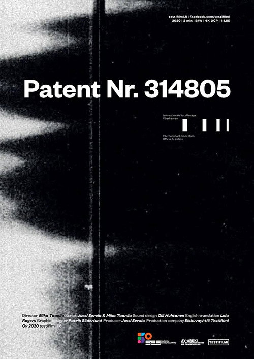 Movie poster for Patent Nr. 314805 (2020)