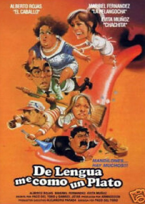 Movie poster for De lengua, me como un plato (1990)