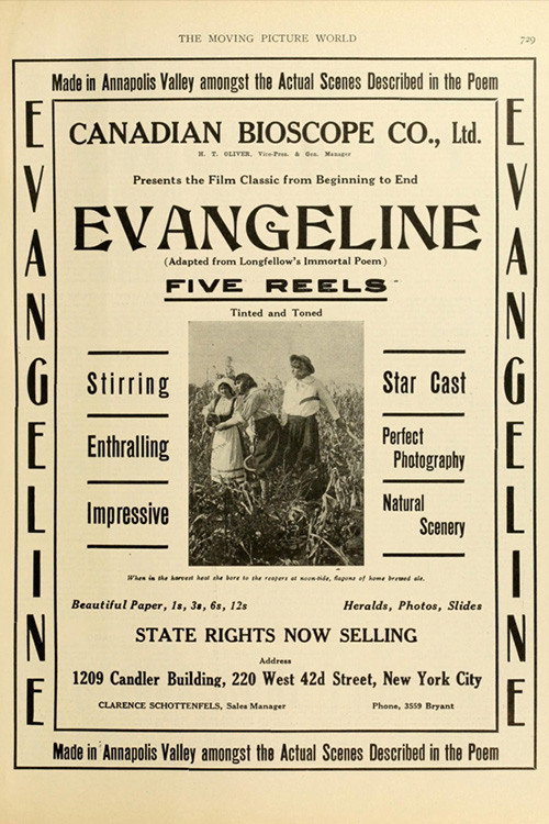 Movie poster for Evangeline (1914)