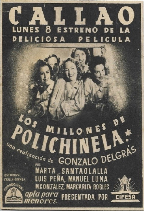 Movie poster for Los millones de Polichinela (1941)