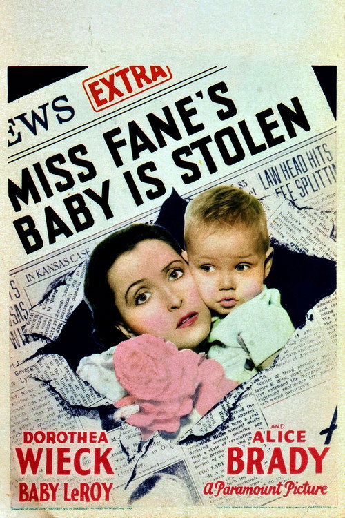 Movie poster for Miss Fane's Baby Is Stolen (1934)