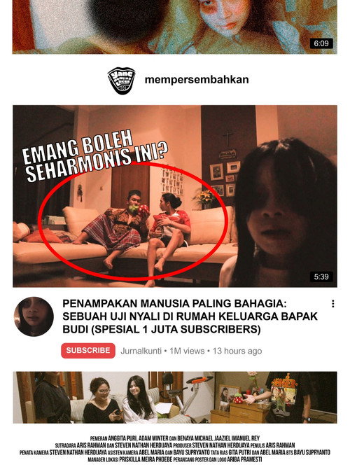 Movie poster for PENAMPAKAN MANUSIA PALING BAHAGIA: SEBUAH UJI NYALI DI RUMAH KELUARGA BAPAK BUDI (SPESIAL 1 JUTA SUBSCRIBERS) (2023)