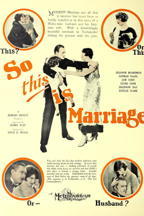 Movie poster for So This Is Marriage? (1924)