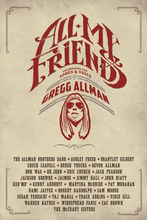 Movie poster for All My Friends - Celebrating the Songs & Voice of Gregg Allman (2014)