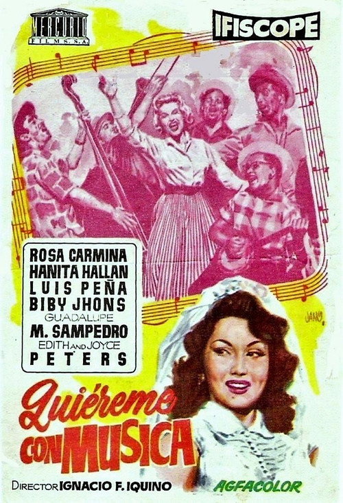 Movie poster for Quiéreme con música (1957)