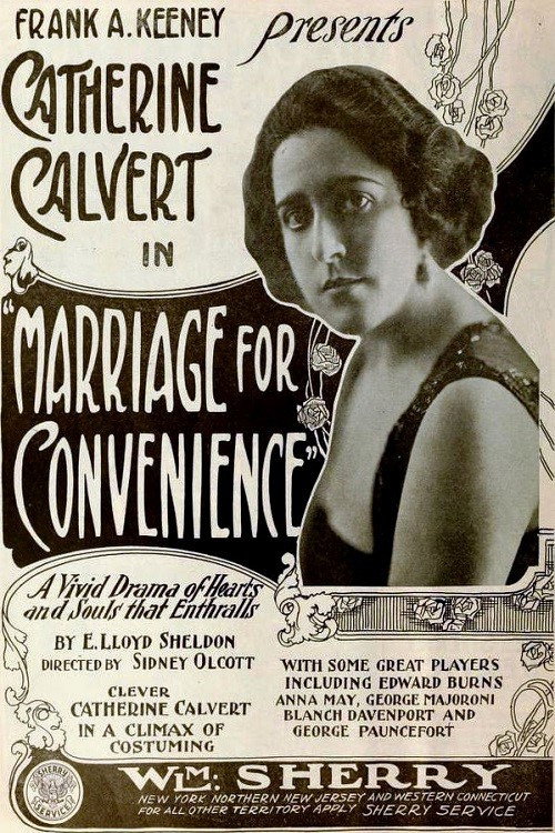 Movie poster for Marriage for Convenience (1919)