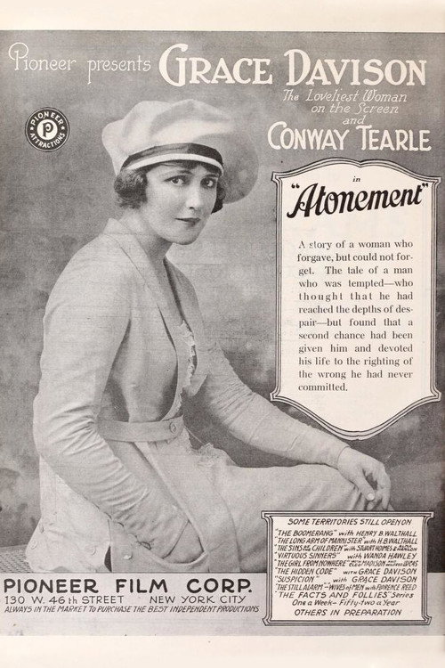 Movie poster for Atonement (1919)