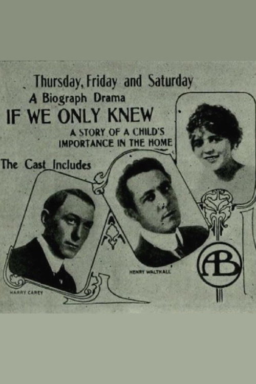 Movie poster for If We Only Knew (1913)