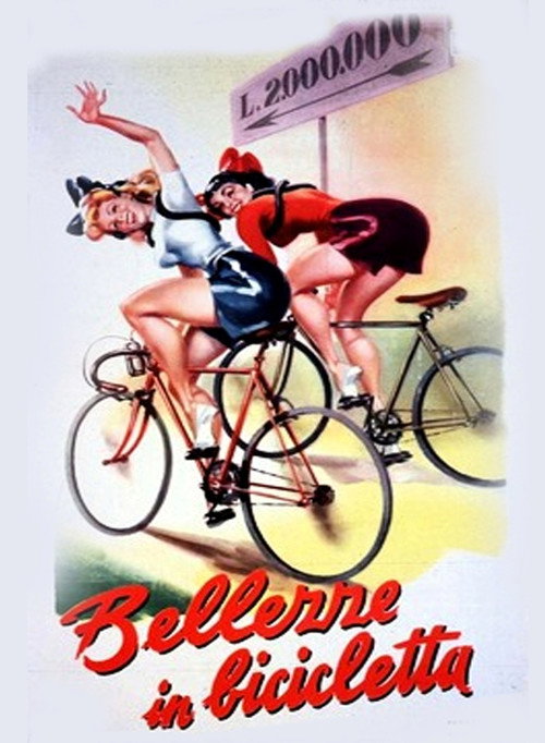 Movie poster for Beauties on bicycles (1951)