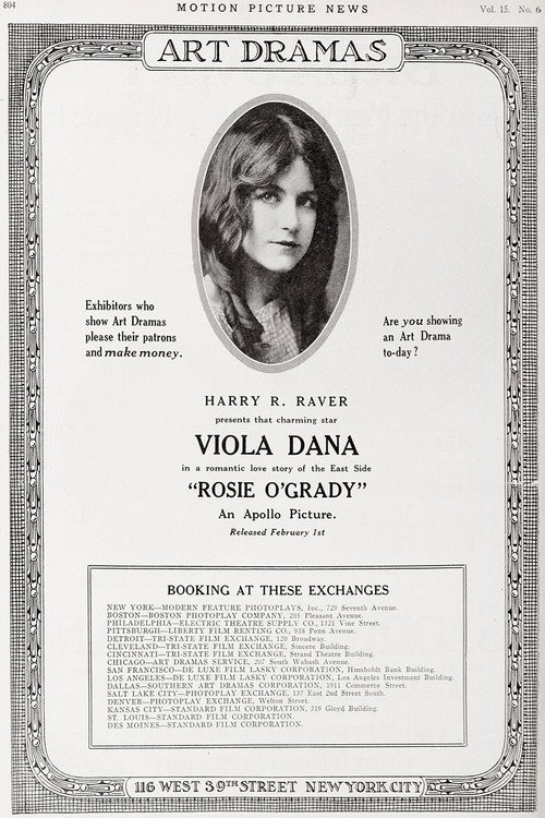 Movie poster for Rosie O'Grady (1917)