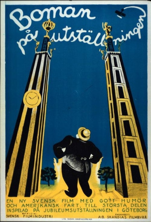Movie poster for Boman at the Exhibition (1923)