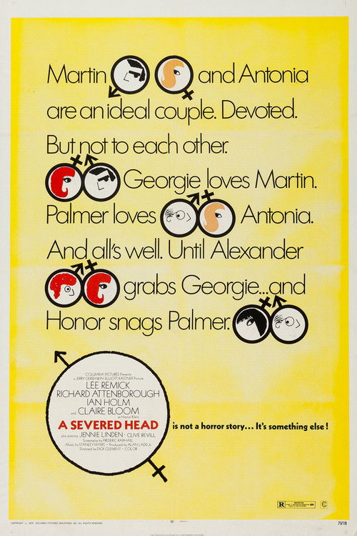 Movie poster for A Severed Head (1971)