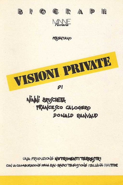 Movie poster for Visioni private (1990)