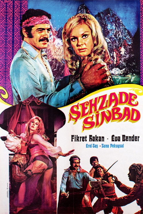 Movie poster for Şehzade Sinbad Kaf Dağında (1971)