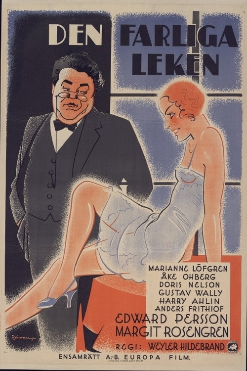 Movie poster for Den farliga leken (1933)