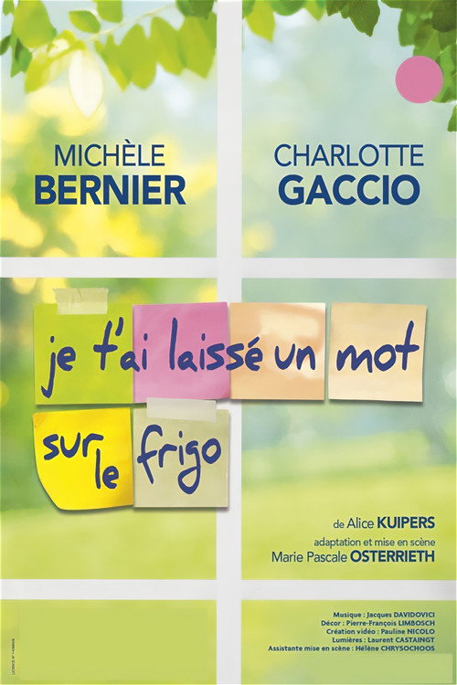 Movie poster for Je t'ai laissé un mot sur le frigo (2022)