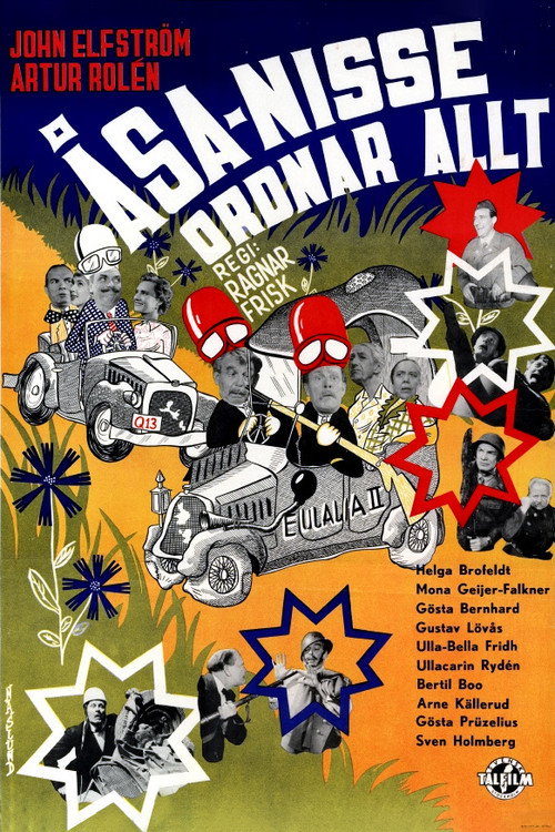Movie poster for Åsa-Nisse ordnar allt (1955)