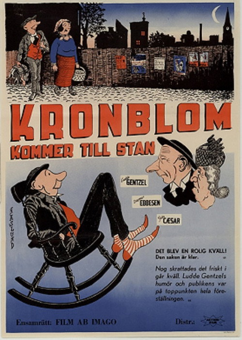 Movie poster for Kronblom kommer till stan (1949)