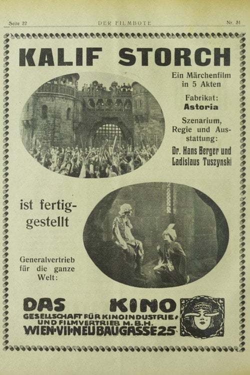 Movie poster for Kalif Storch (1924)