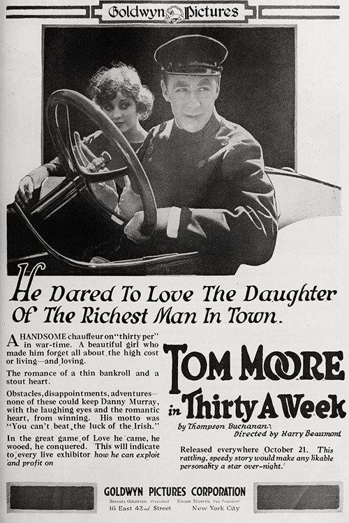 Movie poster for Thirty a Week (1918)