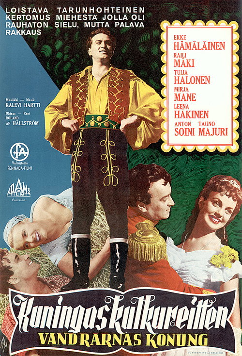 Movie poster for Kuningas kulkureitten (1953)