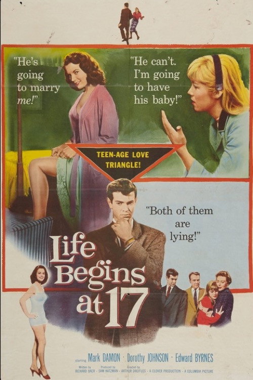 Movie poster for Life Begins At 17 (1958)