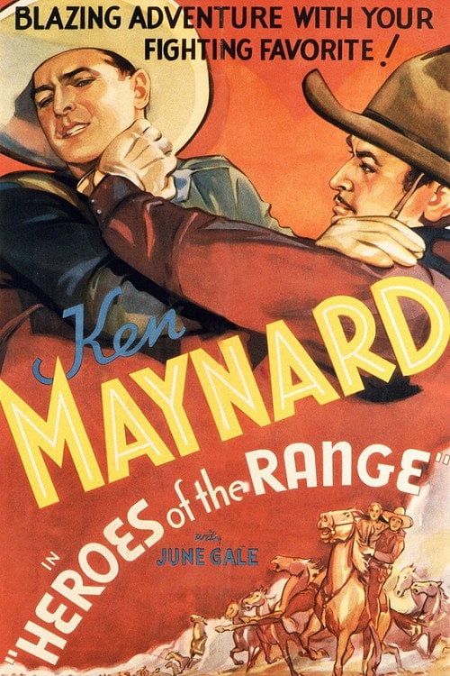 Movie poster for Heroes of the Range (1936)