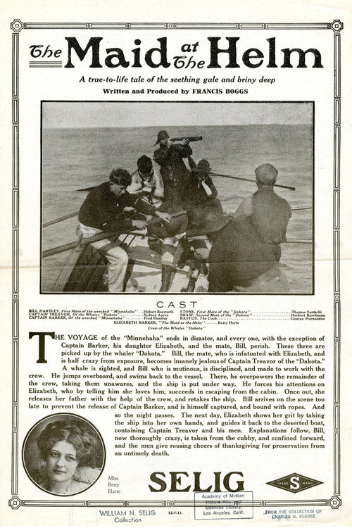 Movie poster for The Maid at the Helm (1911)