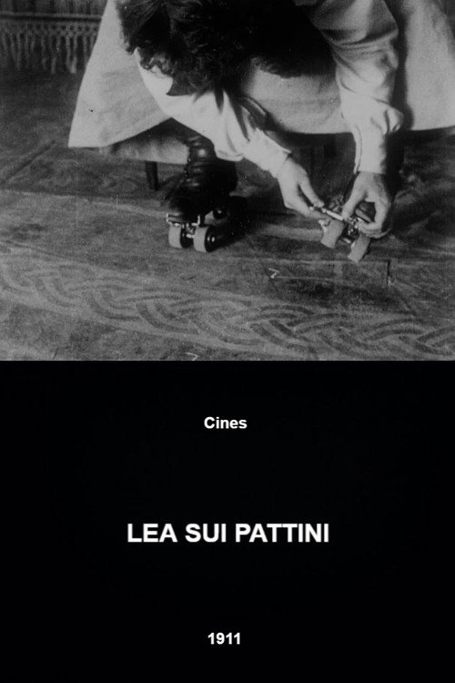 Movie poster for Lea on Rollerskates (1911)
