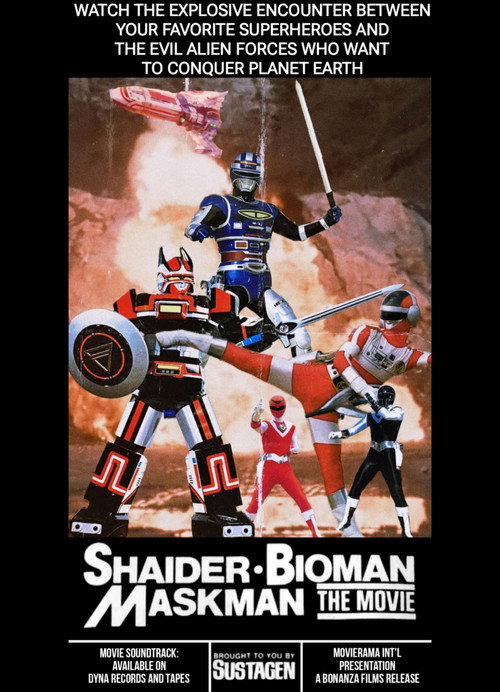 Movie poster for Shaider - Bioman - Maskman: The Movie (1989)