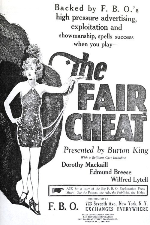 Movie poster for The Fair Cheat (1923)