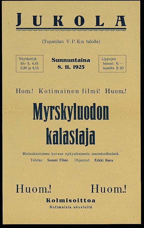Movie poster for Myrskyluodon kalastaja (1924)