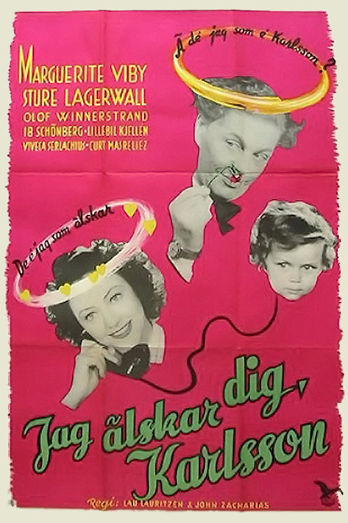Movie poster for I Love You Karlsson (1947)