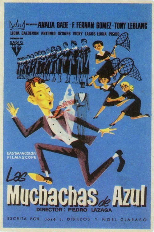 Movie poster for Las muchachas de azul (1957)