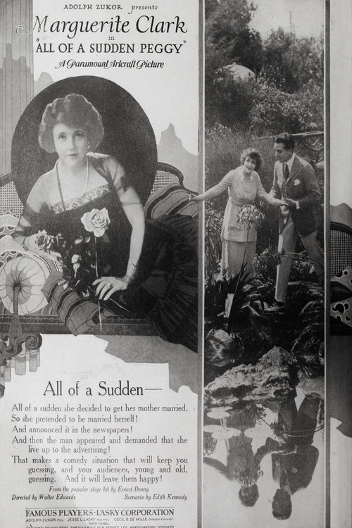Movie poster for All of a Sudden Peggy (1920)