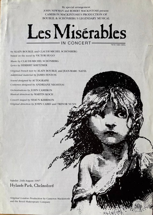 Movie poster for Les Misérables: In Concert at Hylands Park