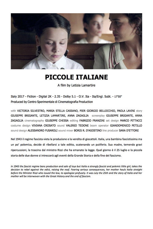 Movie poster for Little Italian Girls (2017)