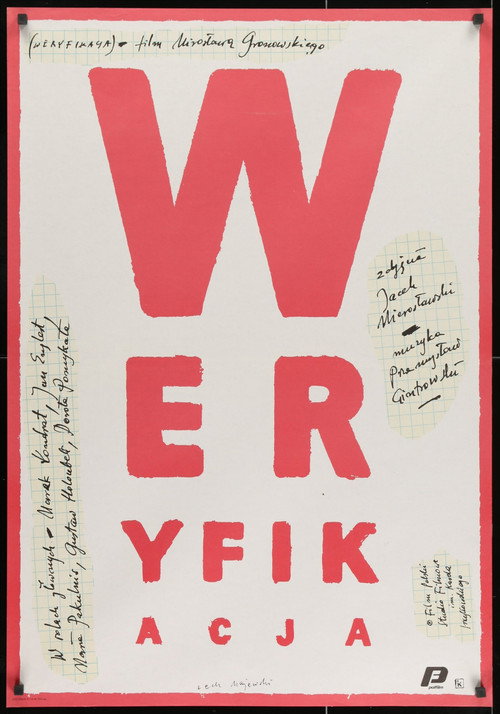 Movie poster for Weryfikacja (1987)