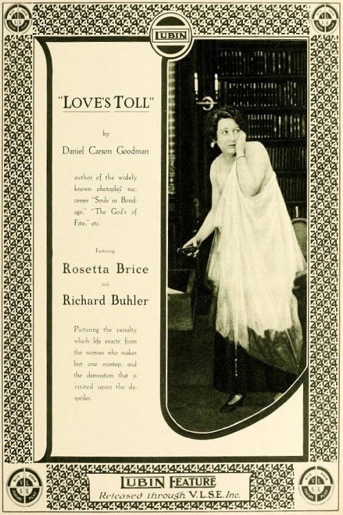 Movie poster for Love's Toll (1916)