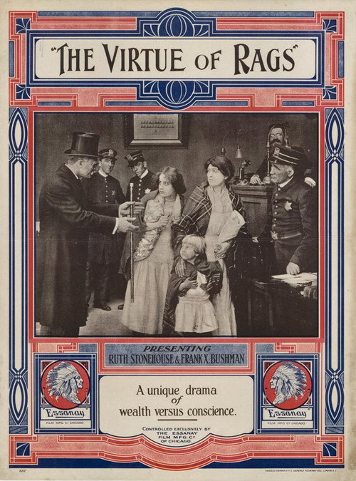 Movie poster for The Virtue of Rags (1912)
