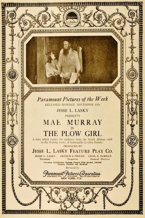 Movie poster for The Plow Girl (1916)