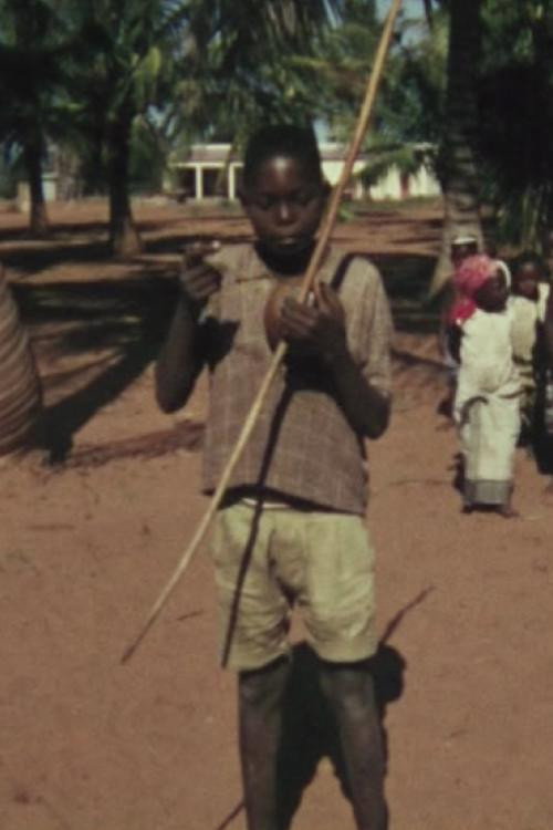 Movie poster for Chopi musicians and dancers in the Banguza tribal kingdom, Zavala district