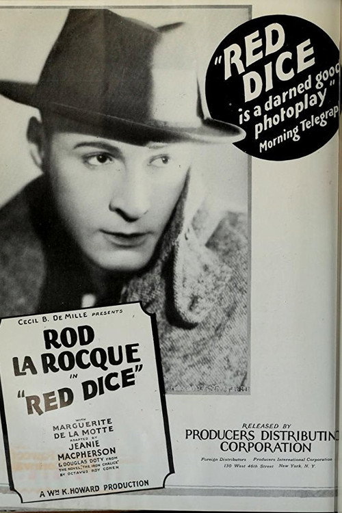 Movie poster for Red Dice (1926)