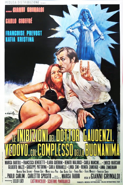 Movie poster for Le inibizioni del dottor Gaudenzi, vedovo col complesso della buonanima (1971)