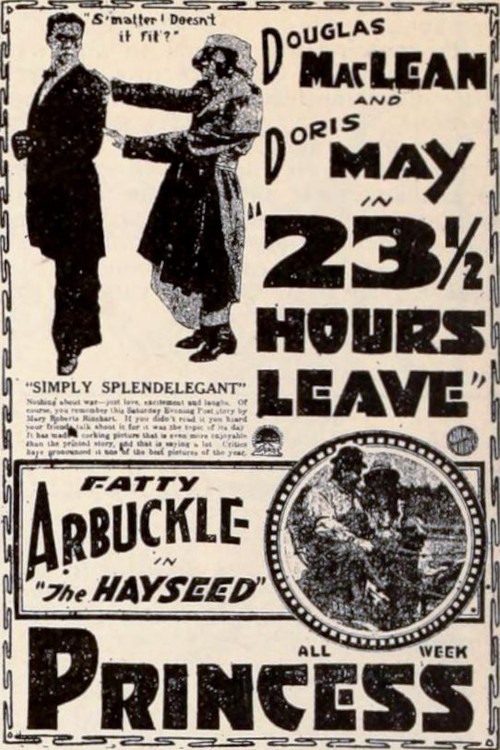 Movie poster for 23 1/2 Hours' Leave (1919)