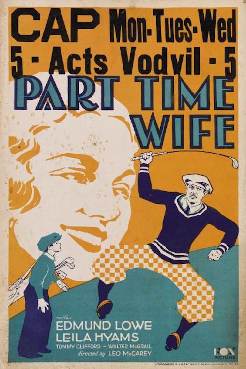 Movie poster for Part Time Wife (1930)