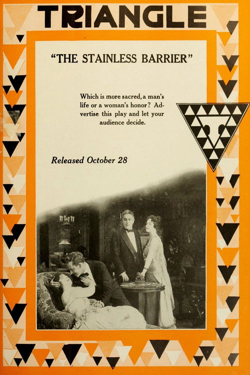 Movie poster for The Stainless Barrier (1917)