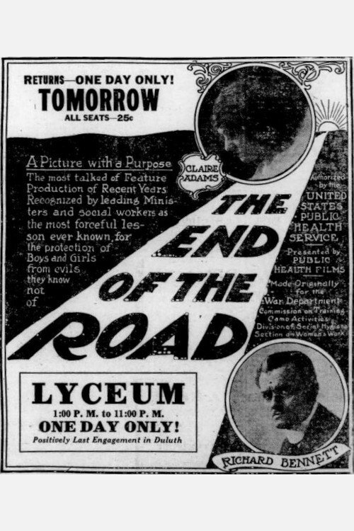 Movie poster for The End of the Road (1919)