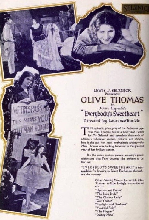 Movie poster for Everybody's Sweetheart (1920)
