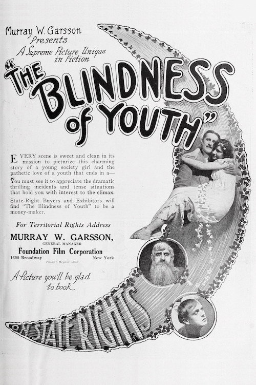 Movie poster for The Blindness of Youth (1917)